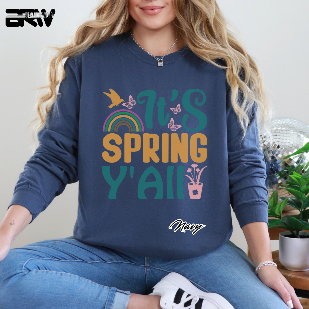 'It's spring y'all' Long Sleeve Tee