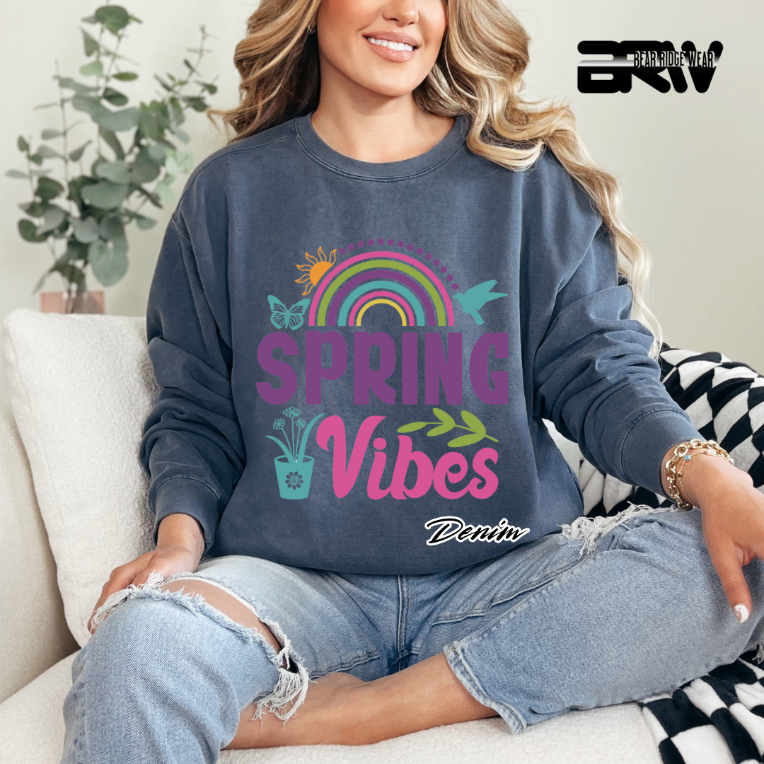 'Spring Vibes' Crewneck Sweatshirt