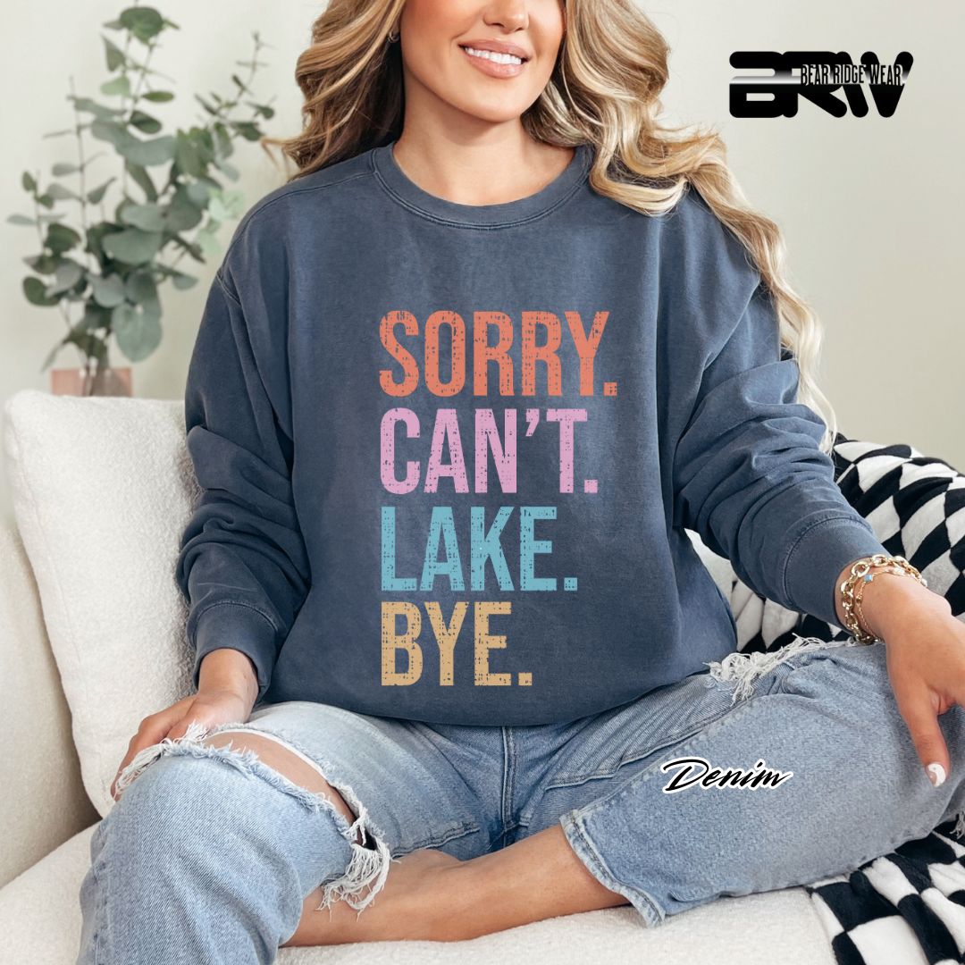 'Sorry Can't Lake Bye' Summer Crewneck Sweatshirt