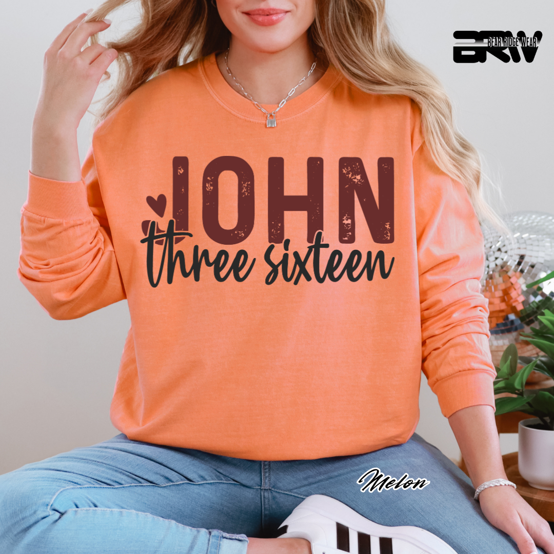 'John Three Sixteen' Faith Long-sleeve Tee