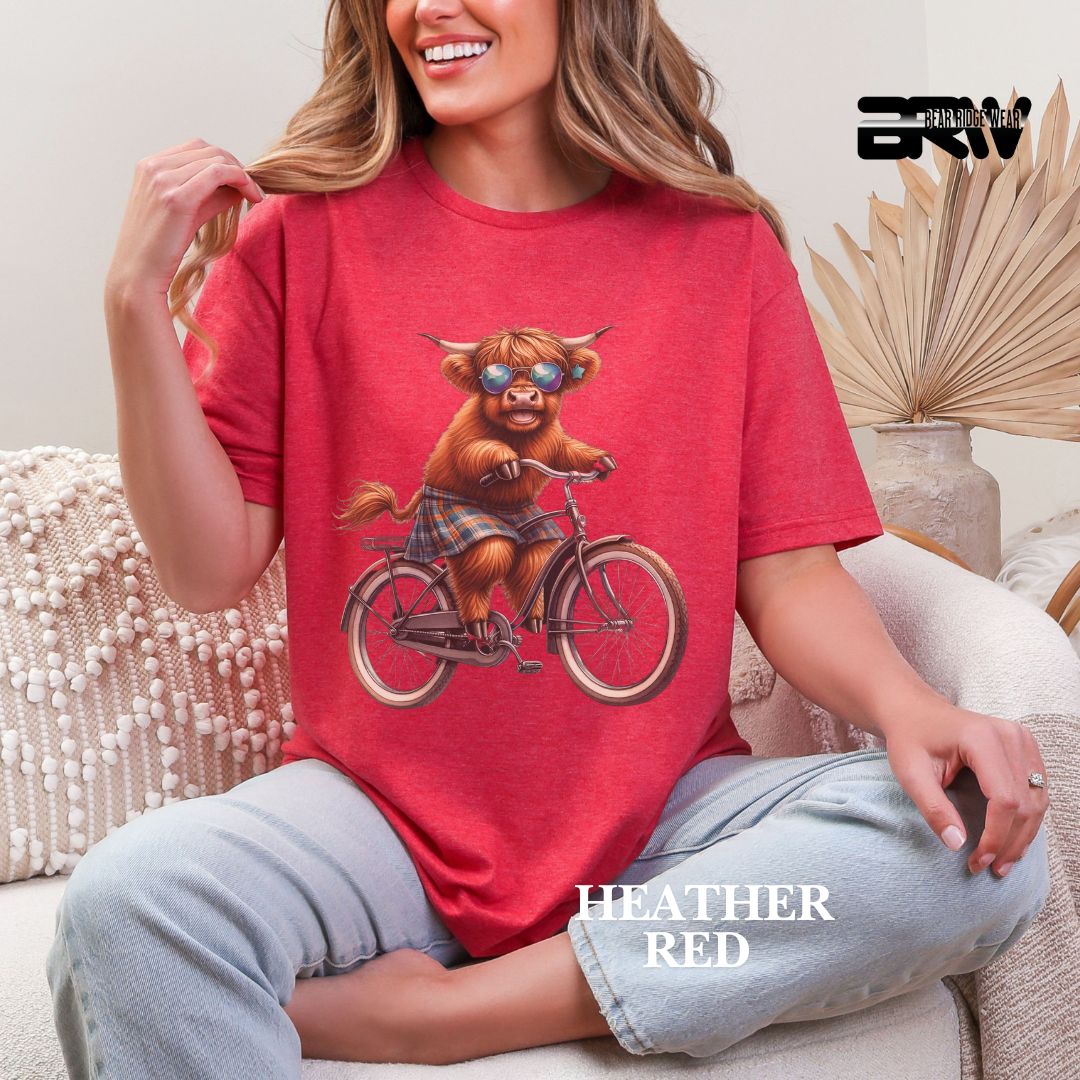 'Highland Cow-Bicycle' 2 Summer Tee