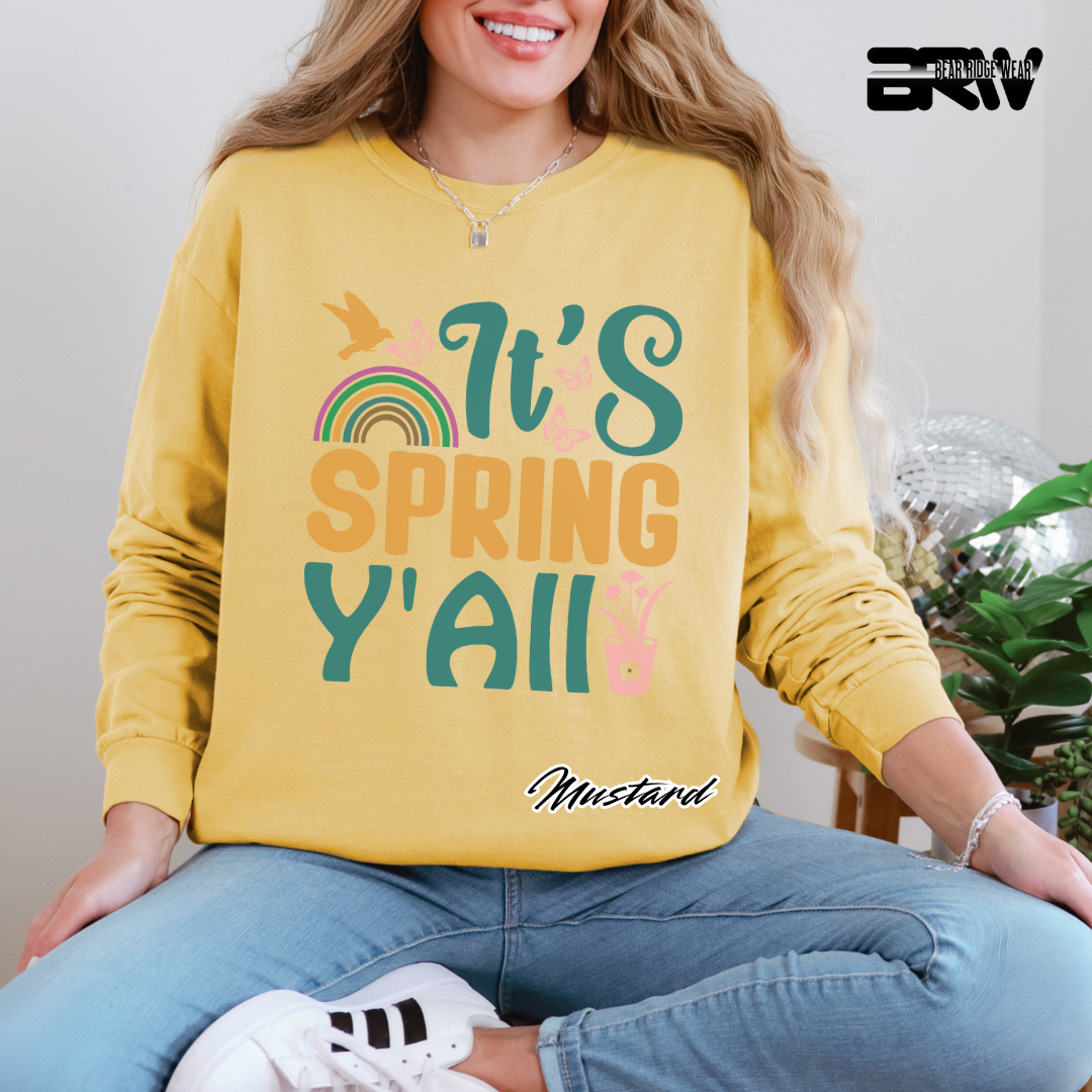 'It's spring y'all' Long Sleeve Tee