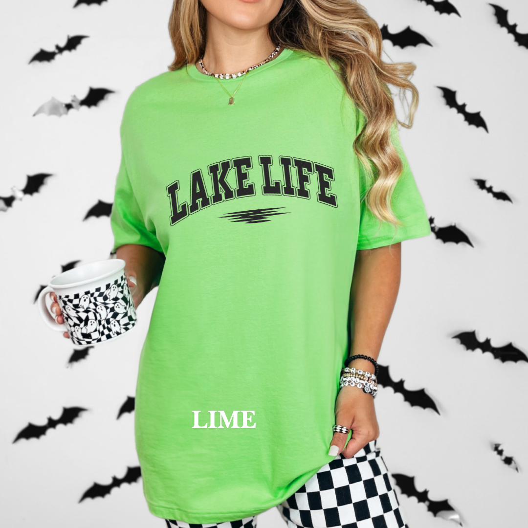 "Black Stroke Lake Life" Tee