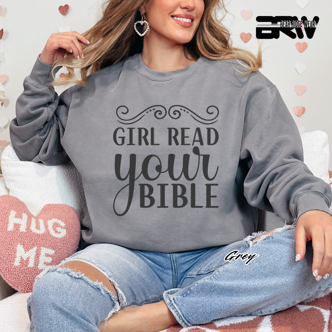 'Girl Read Your Bible' Faith Long Sleeve Tee