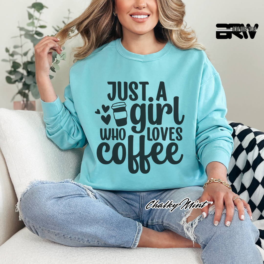 'Just A Girl Who Loves Coffee' Long Sleeve Tee