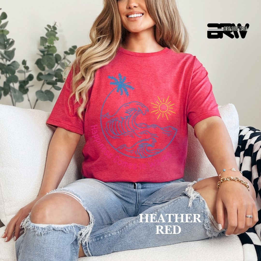 'Happiness Comes In Waves' 2 Summer Tee