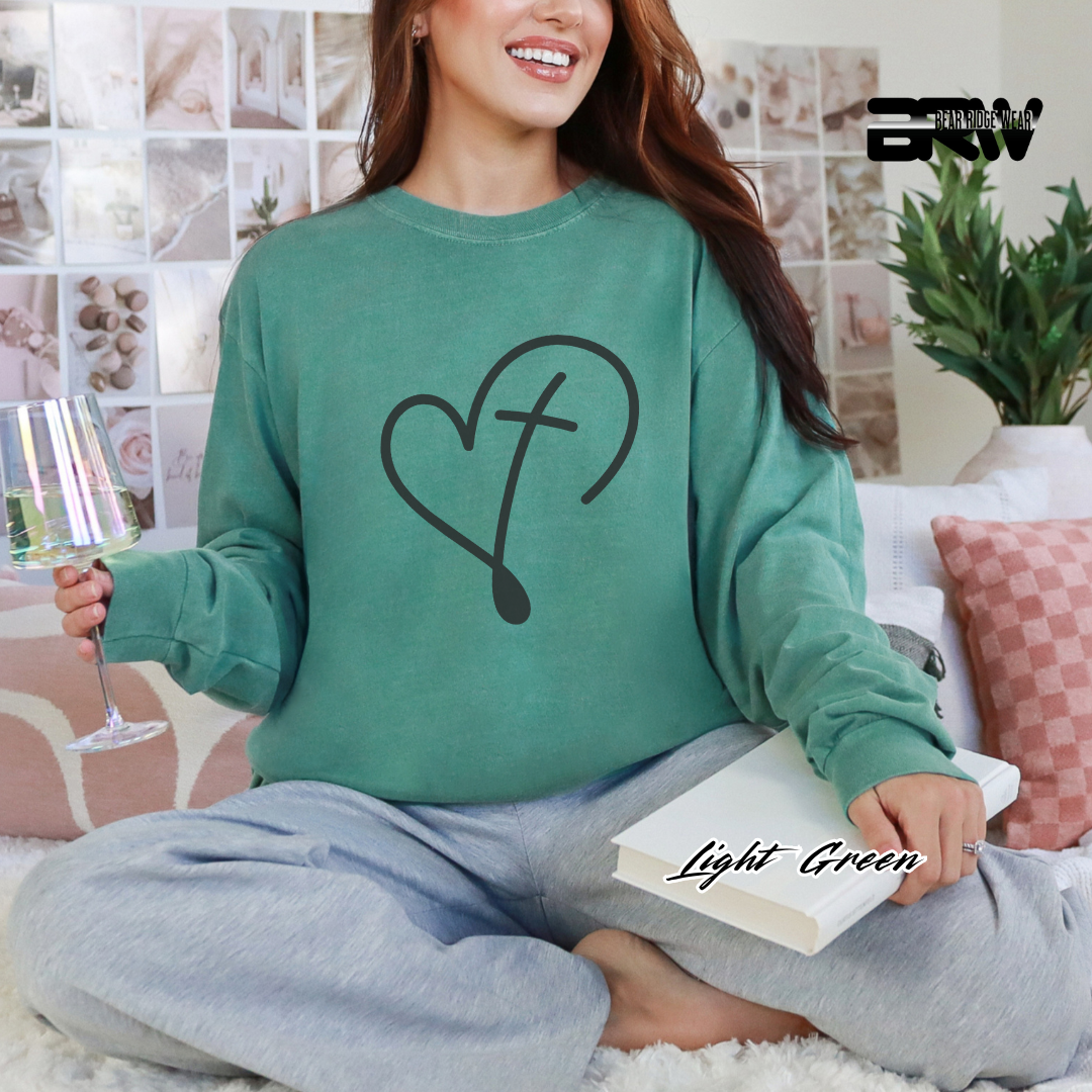 'Cross Inside The Heart' Long-sleeve Tee