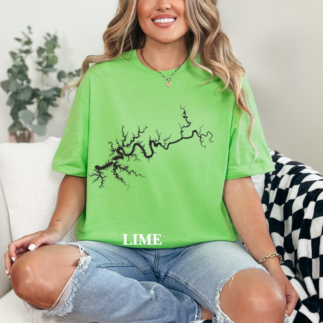 "Black Lake Cumberland Map" Tee