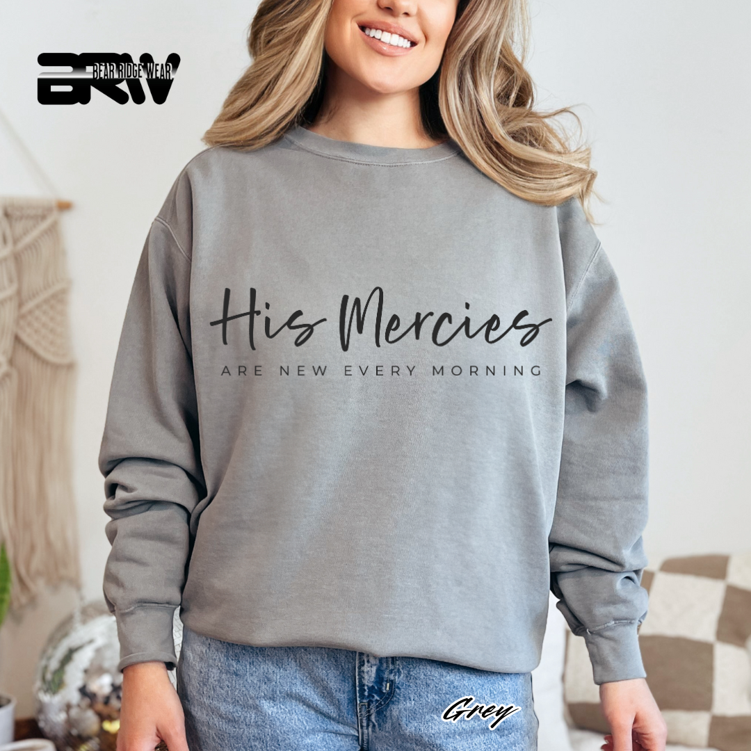 'His Mercies Are New Every Morning' Faith Long- Sleeve Tee