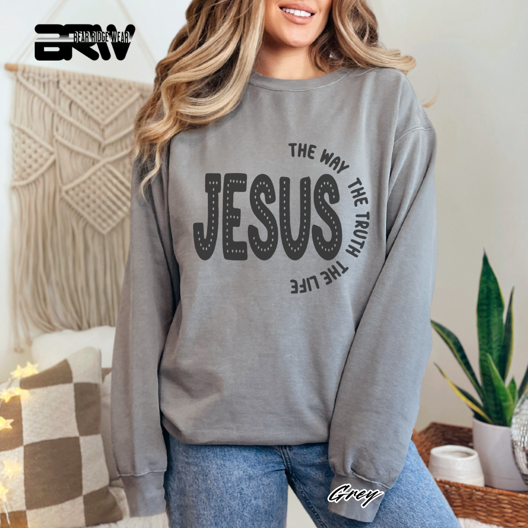 'Jesus The Way, The Truth, The Life' Faith Crewneck Sweatshirt