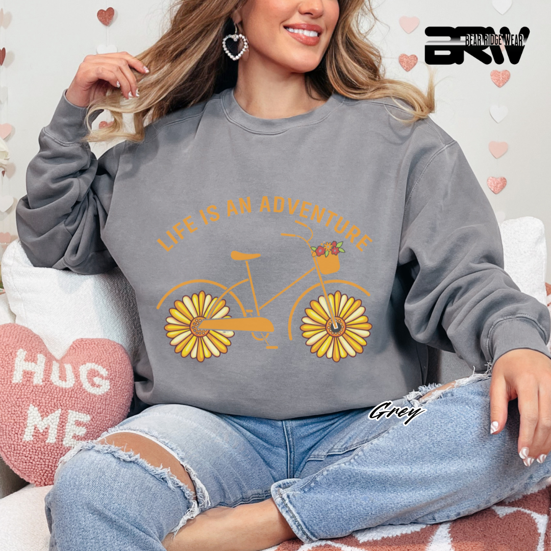 'Life is an adventure' Crewneck Sweatshirt