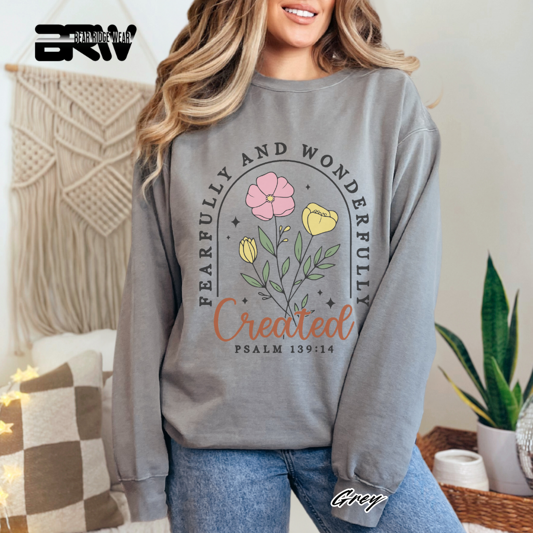 'Fearfully and Wonderfully Created' Faith Long-Sleeve Tee