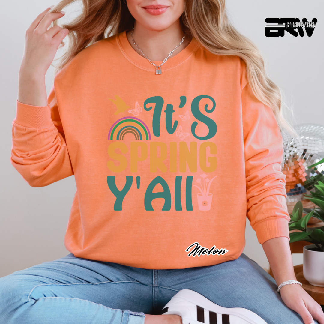'It's spring y'all' Long Sleeve Tee