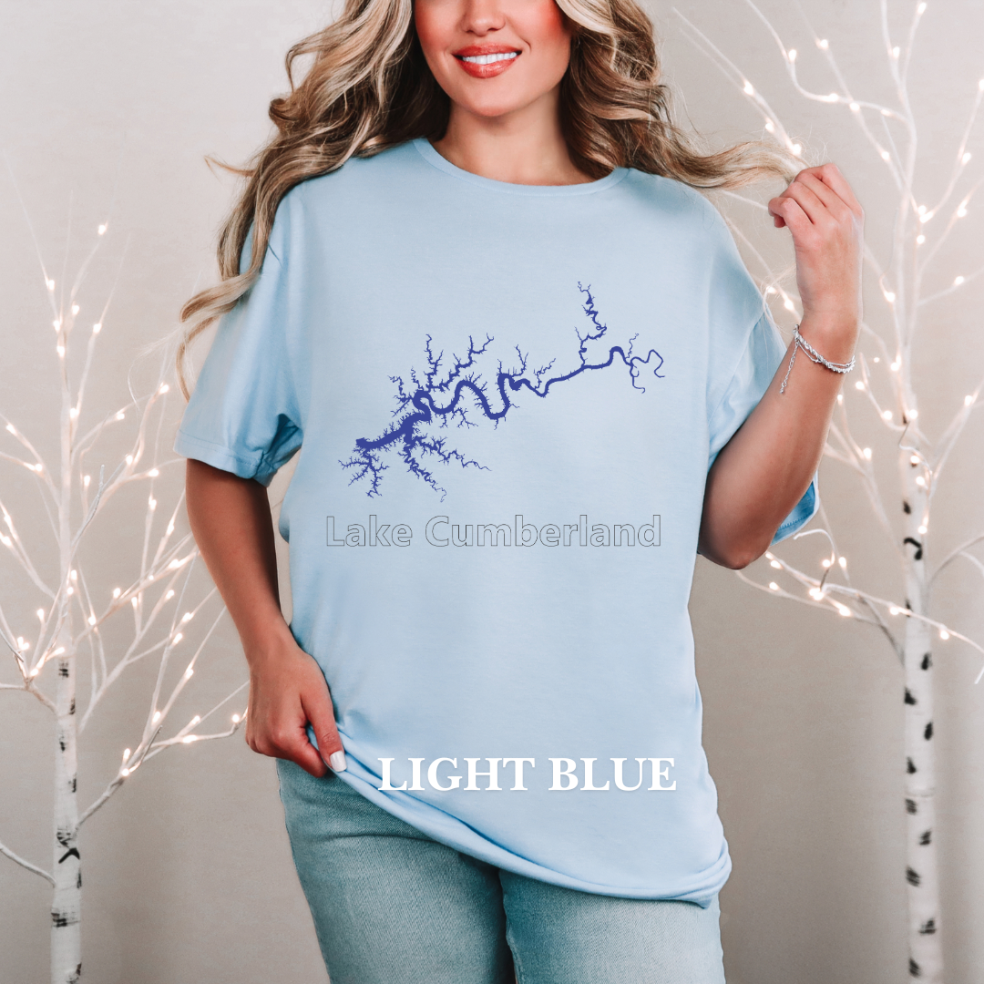 "Blue Lake Cumberland Map" Tee