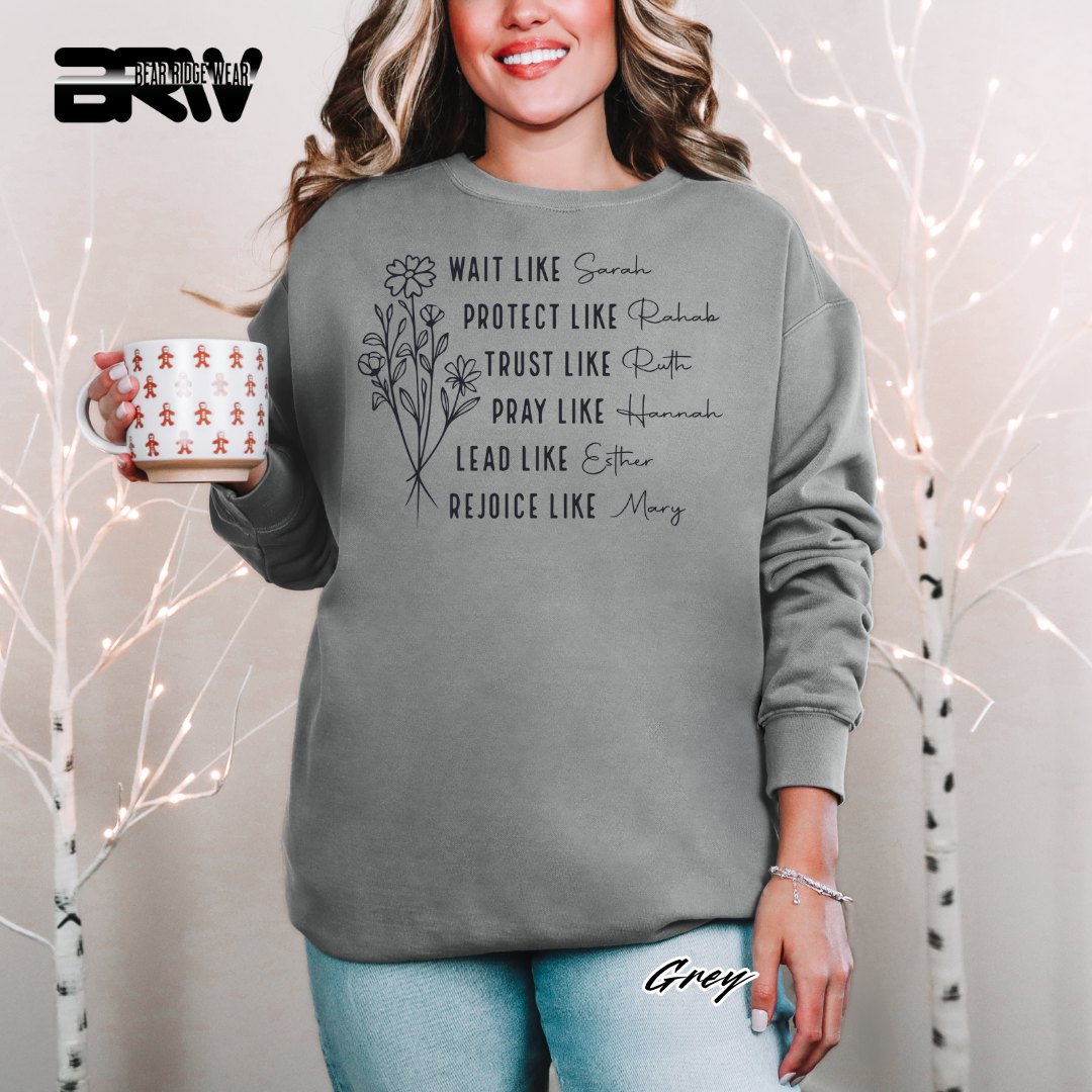 'Women Of Bible with Sleeve' Fall Crewneck Sweatshirt