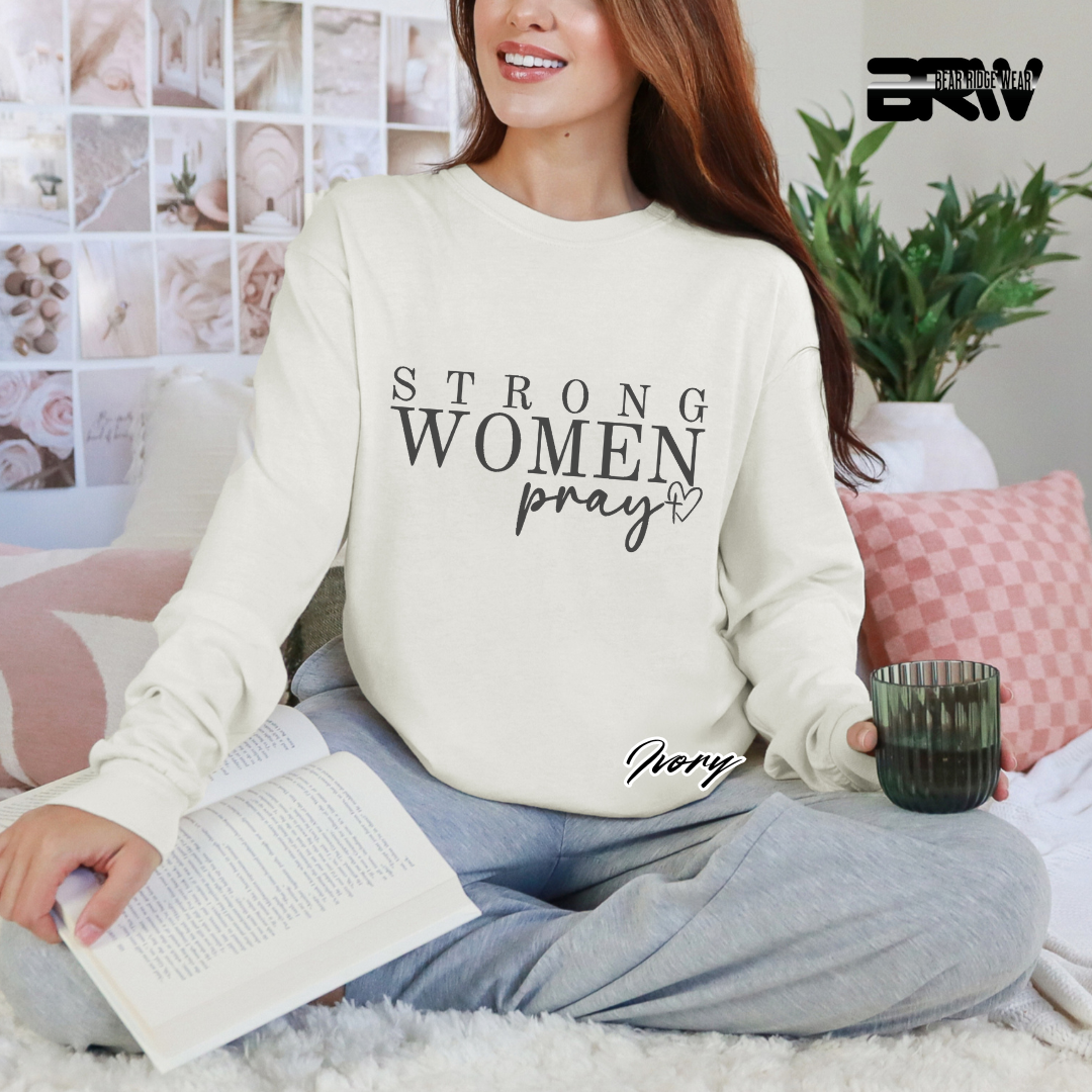 'Strong Woman Pray' Long- Sleeve Tee