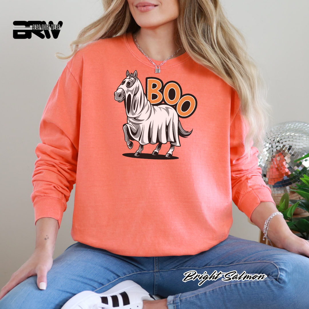 'Horse-Boo' Fall Long-Sleeve Tee