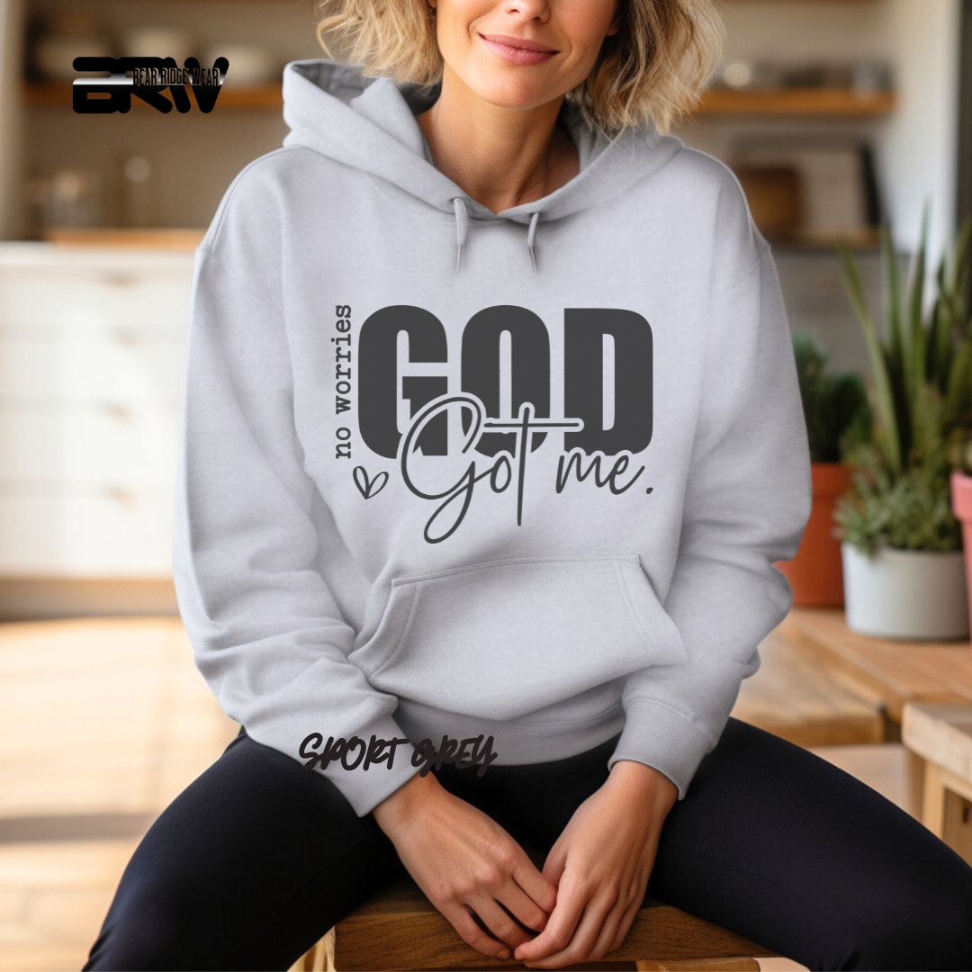 'No Worries God Got Me' Faith Hoodie