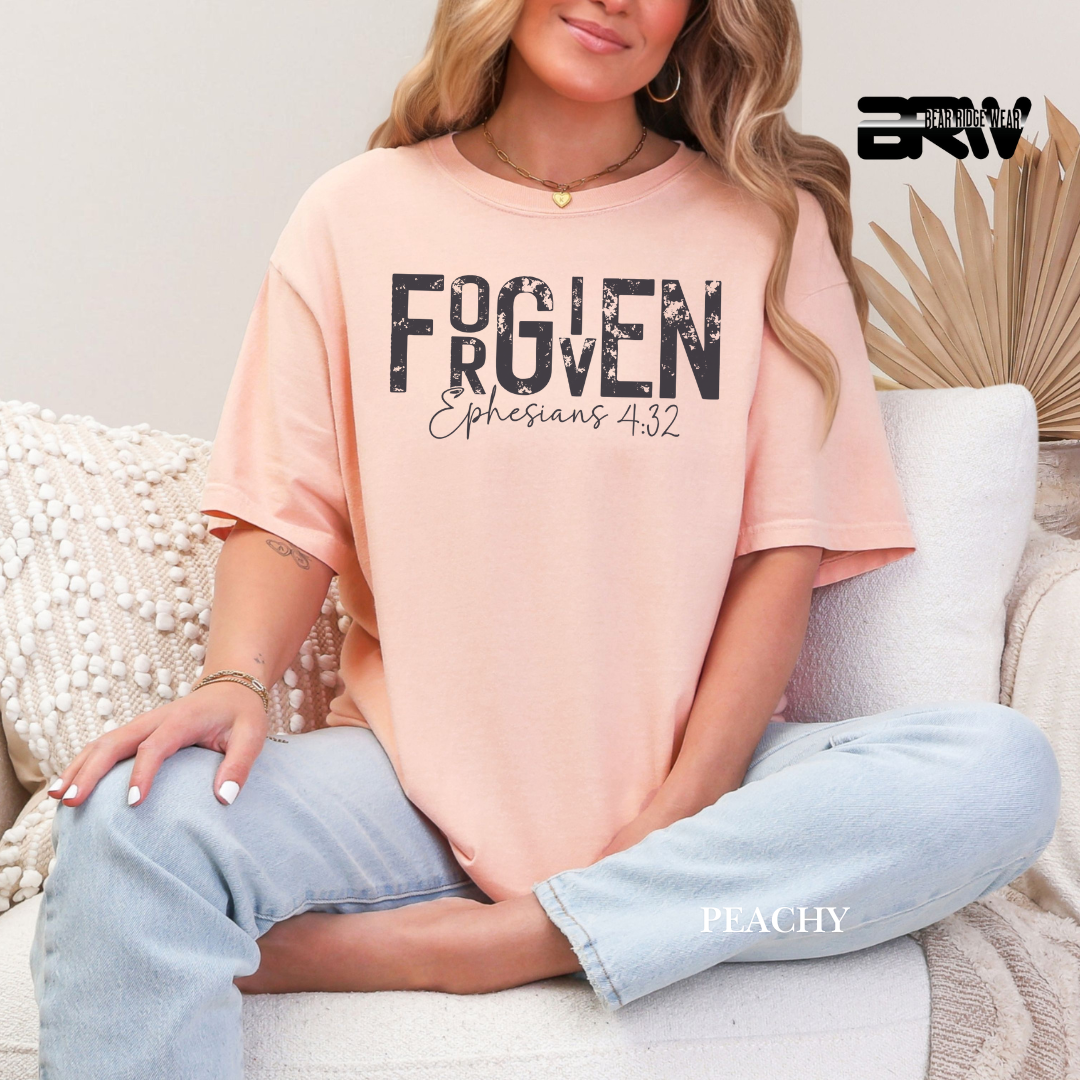 'Forgiven-Black' Faith Tee
