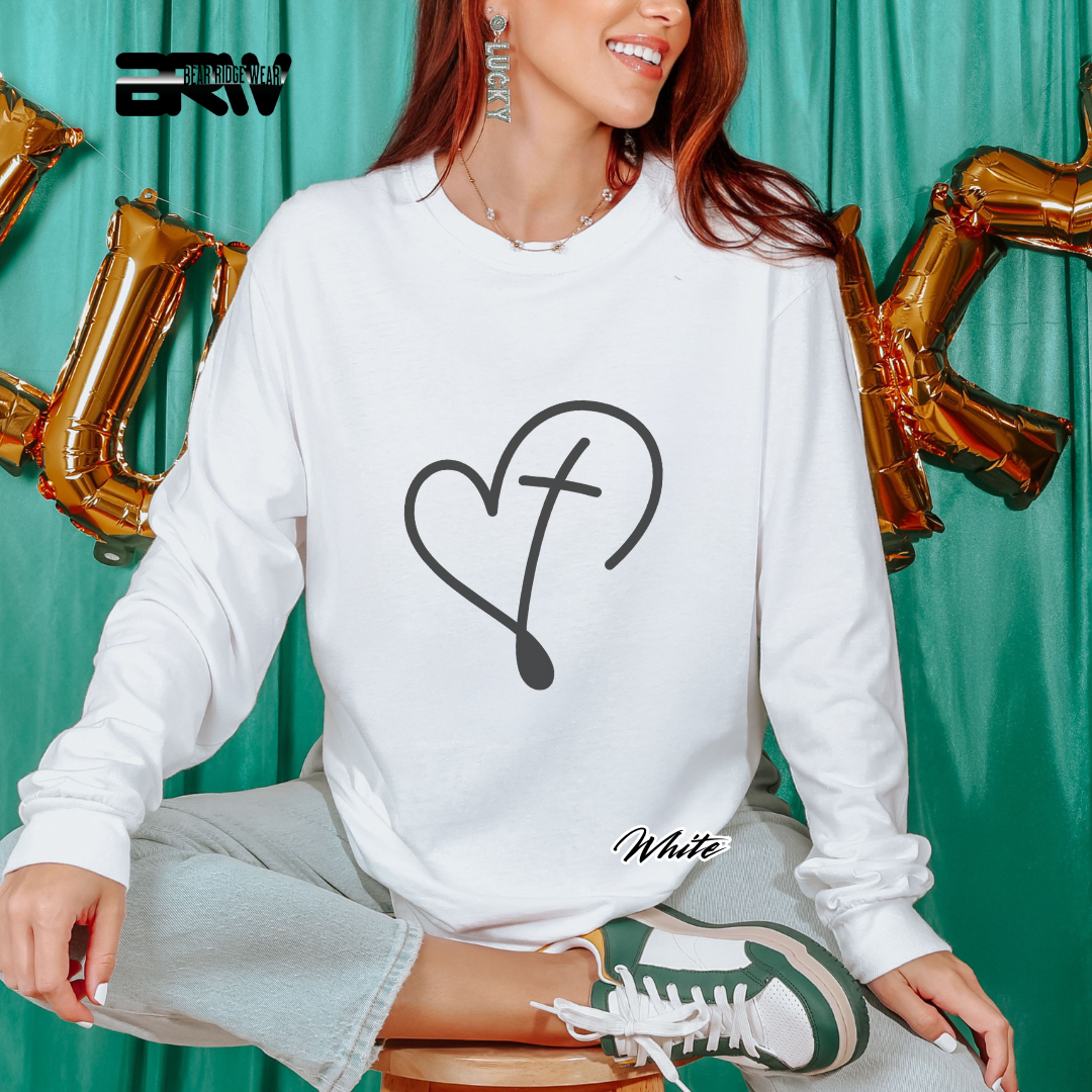 'Cross Inside The Heart' Long-sleeve Tee