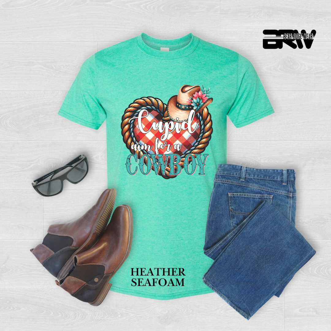 "Cupid Aim for a Cowboy" Tee