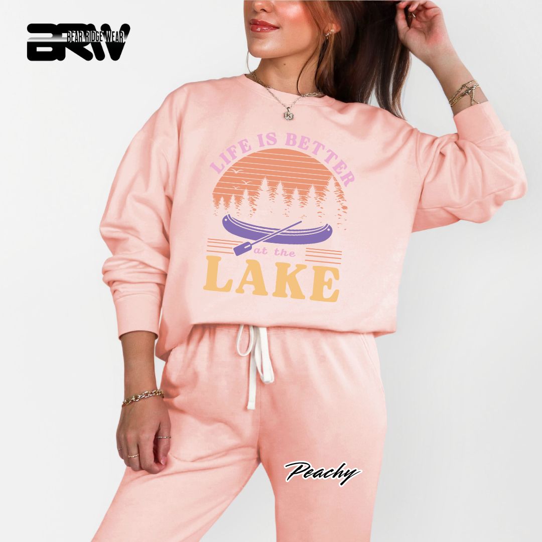 'Life Is Better At The Lake' Summer Crewneck Sweatshirt