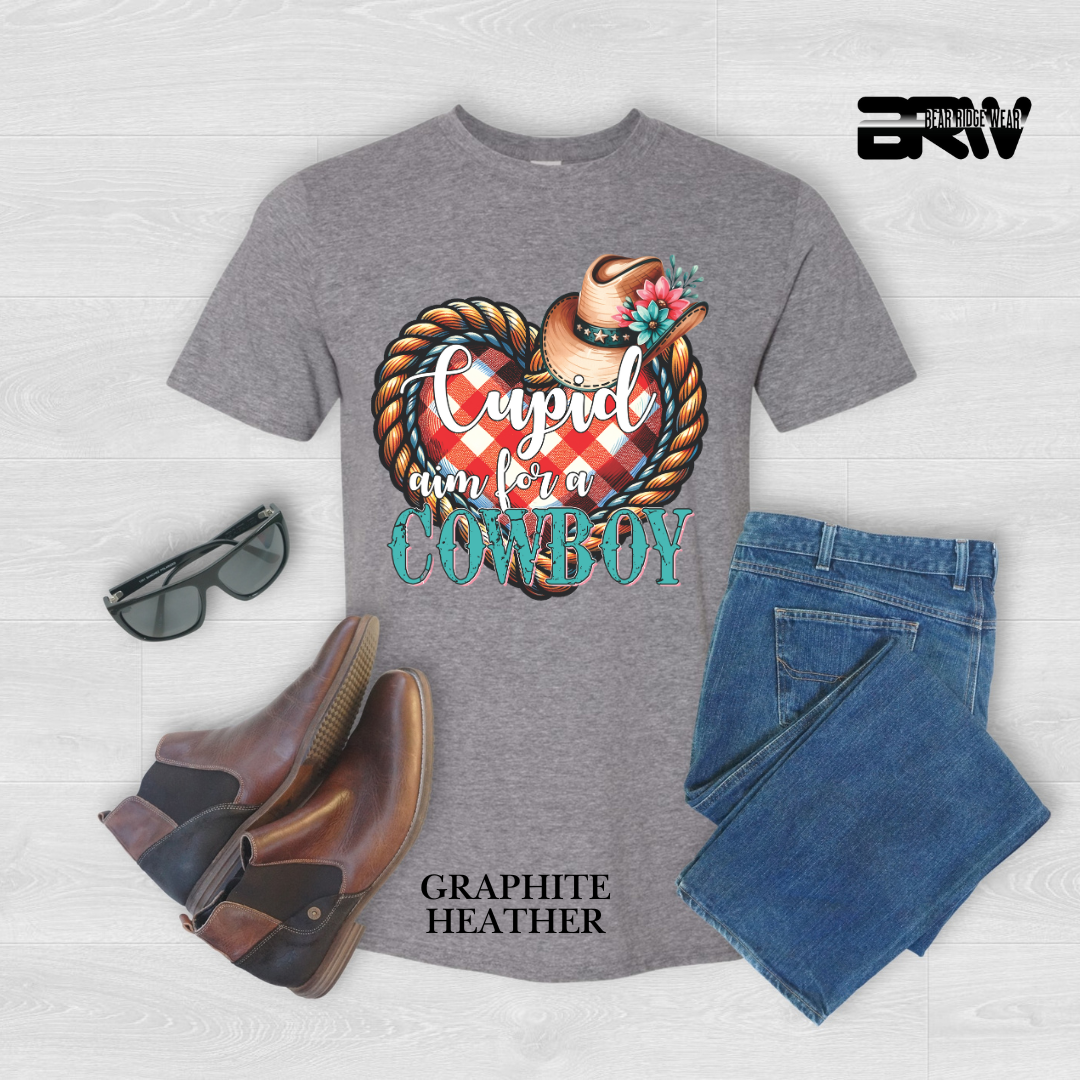 ‘Cupid, Aim for a Cowboy’ Tee