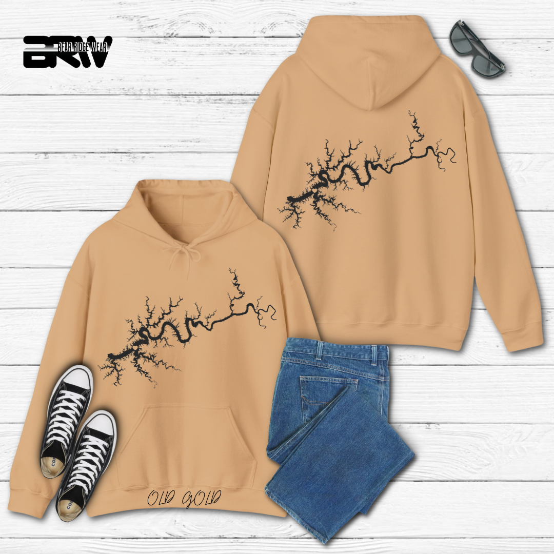 "Black Lake Cumberland" Map Hoodie