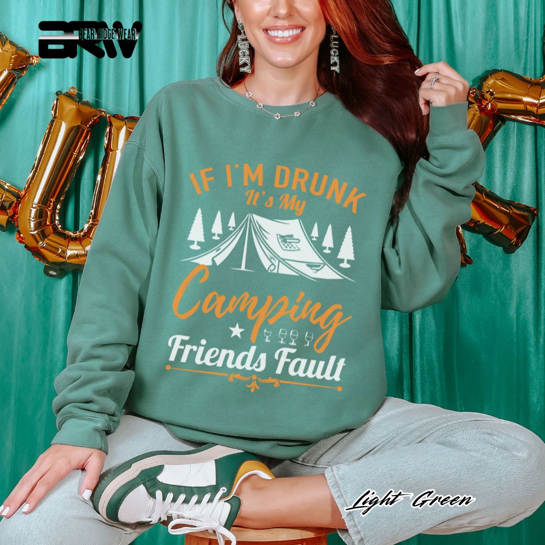 'If I'm Drunk-Camping' Summer Crewneck Sweatshirt