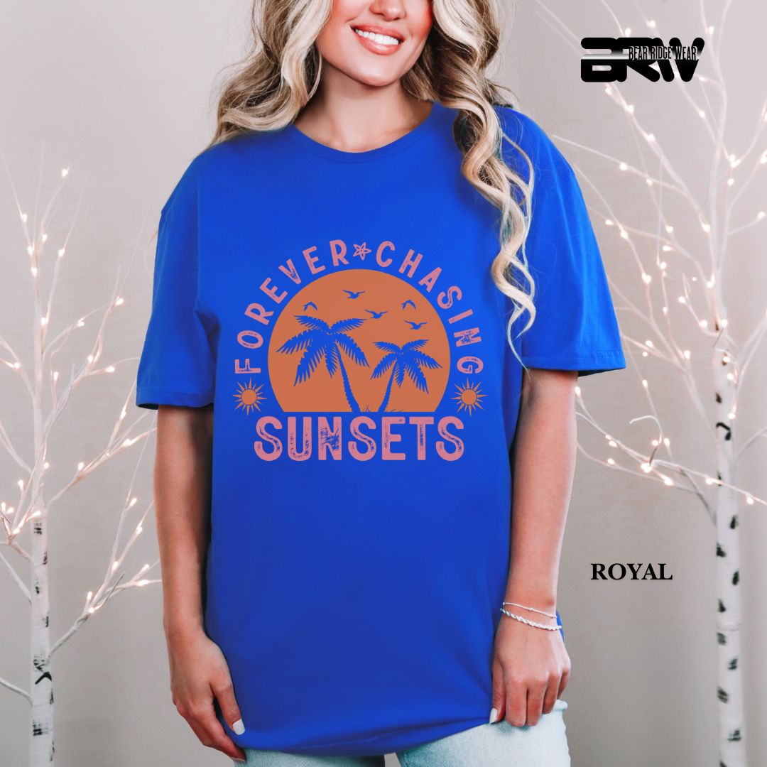 'Forever Chasing Sunsets' 3 Summer Tee