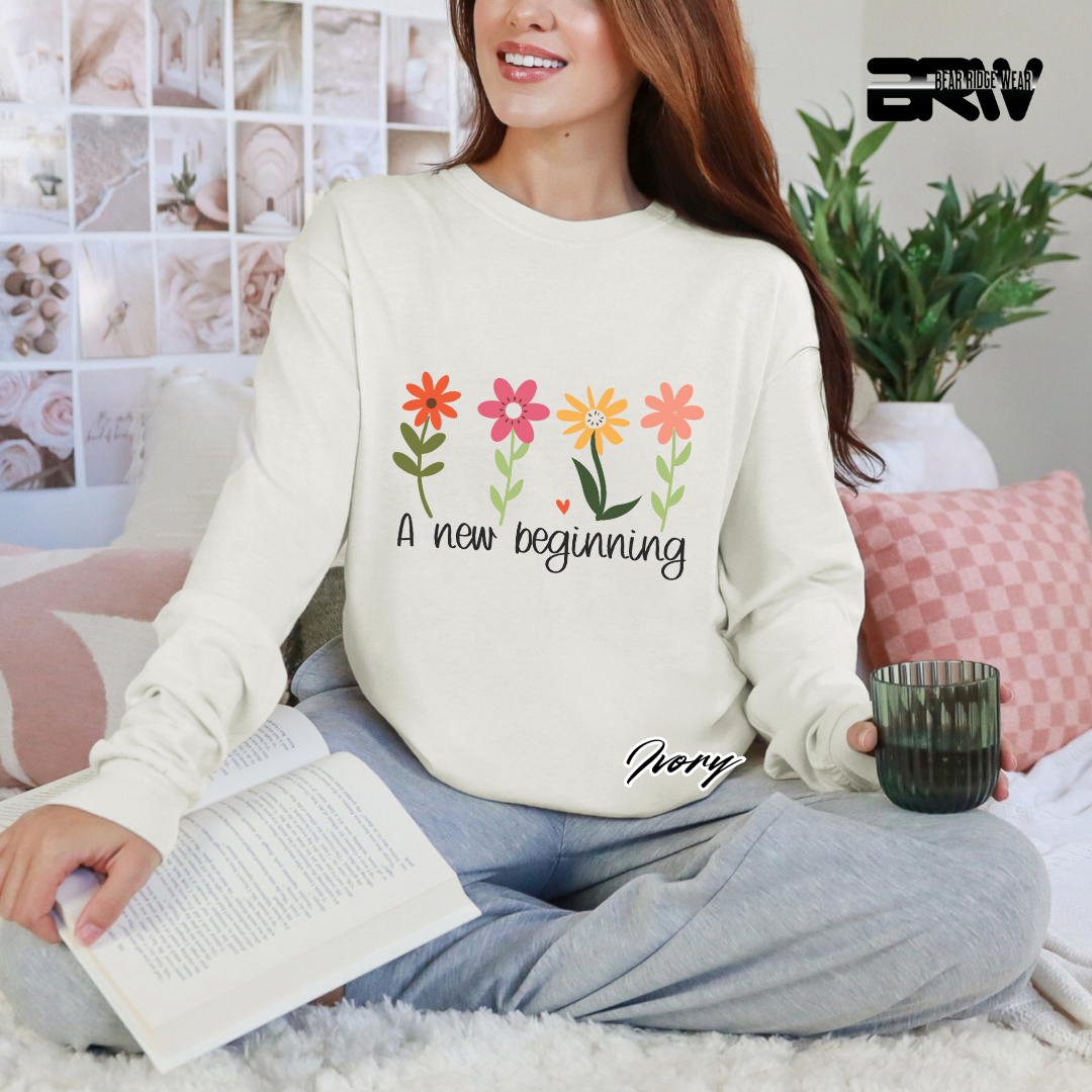 'A new beginning' Long sleeve Tee