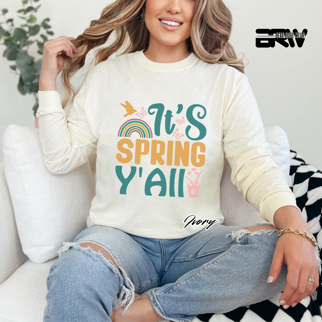 'It's spring y'all' Long Sleeve Tee