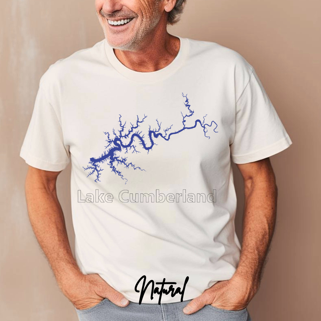 "Blue Lake Cumberland Map" T-shirt