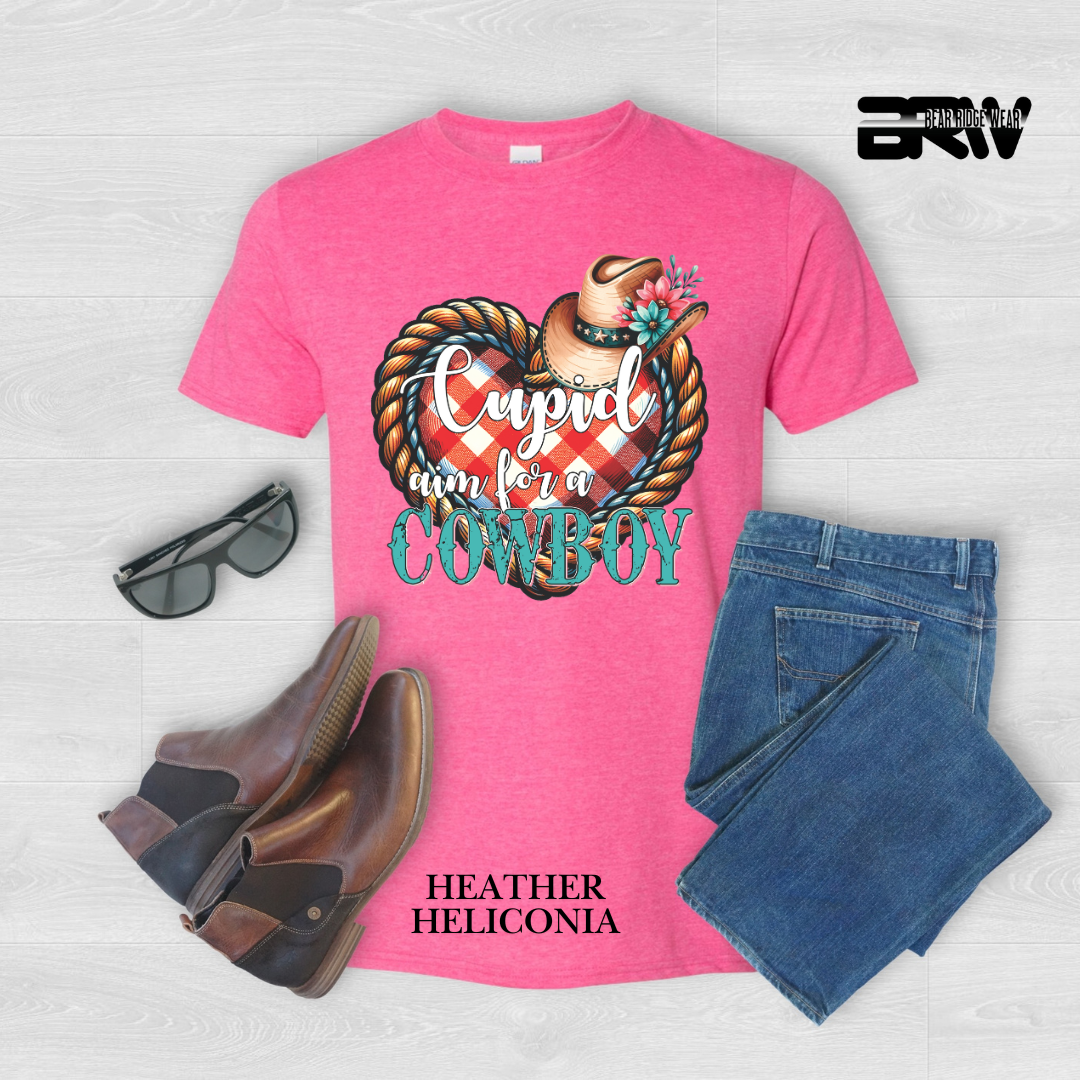 "Cupid Aim for a Cowboy" Tee