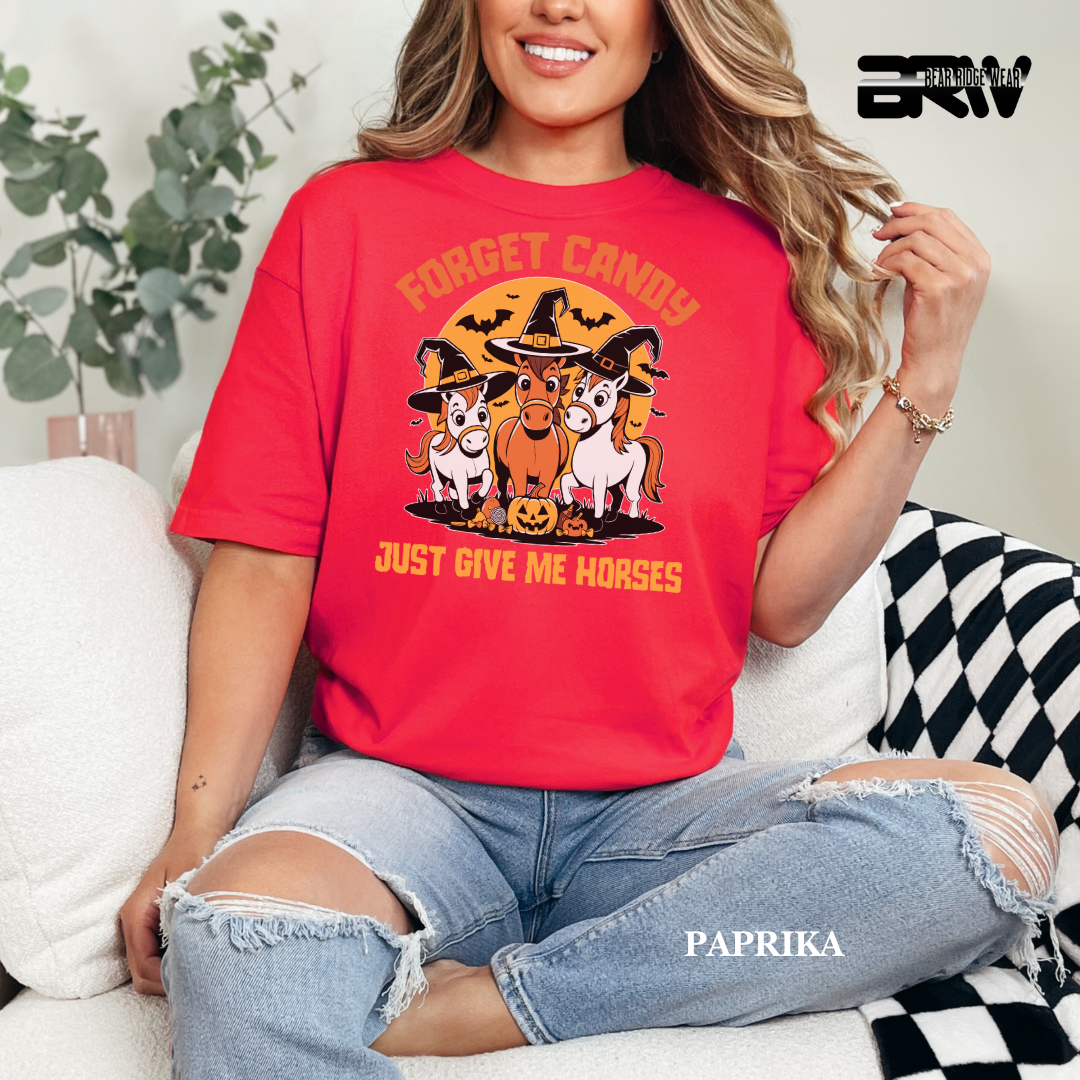'Forget Candy-Horses' Fall Tee