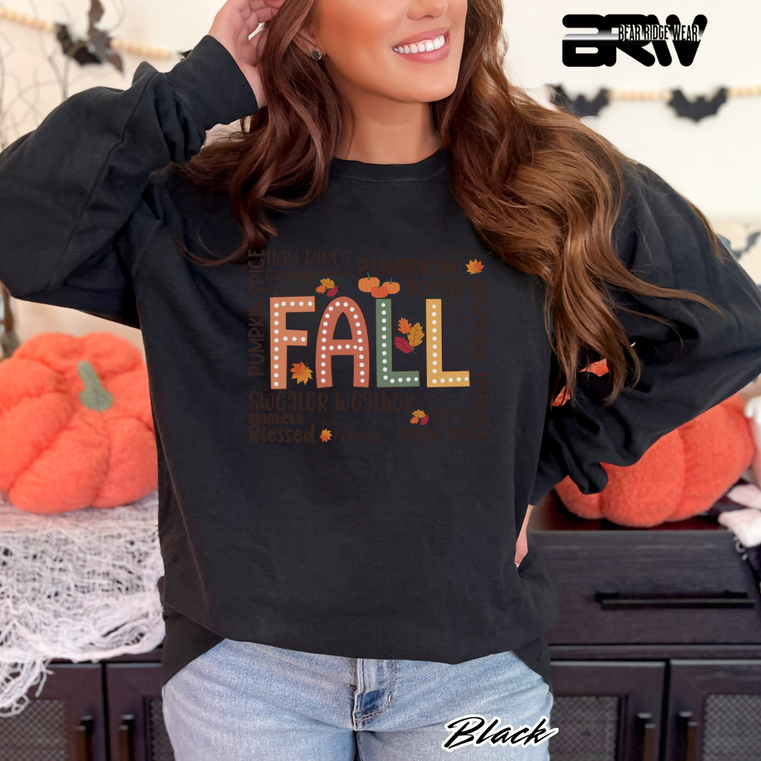 'Fall Hay Rides etc' Fall Crewneck Sweatshirt