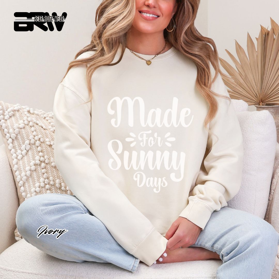 'Made For Sunny Days' Summer Crewneck Sweatshirt