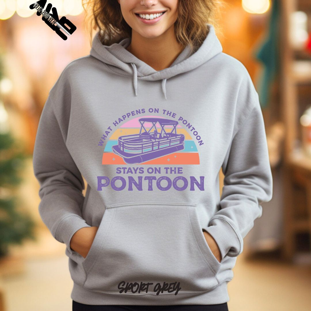 'What Happens To Pontoon' Summer Hoodie