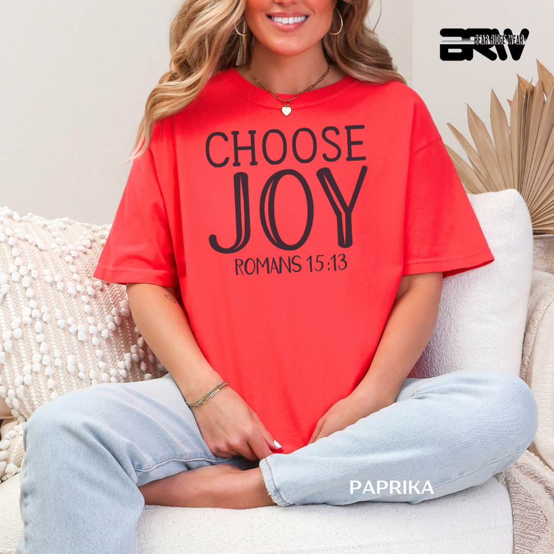 'Choose Joy.' Faith Tee