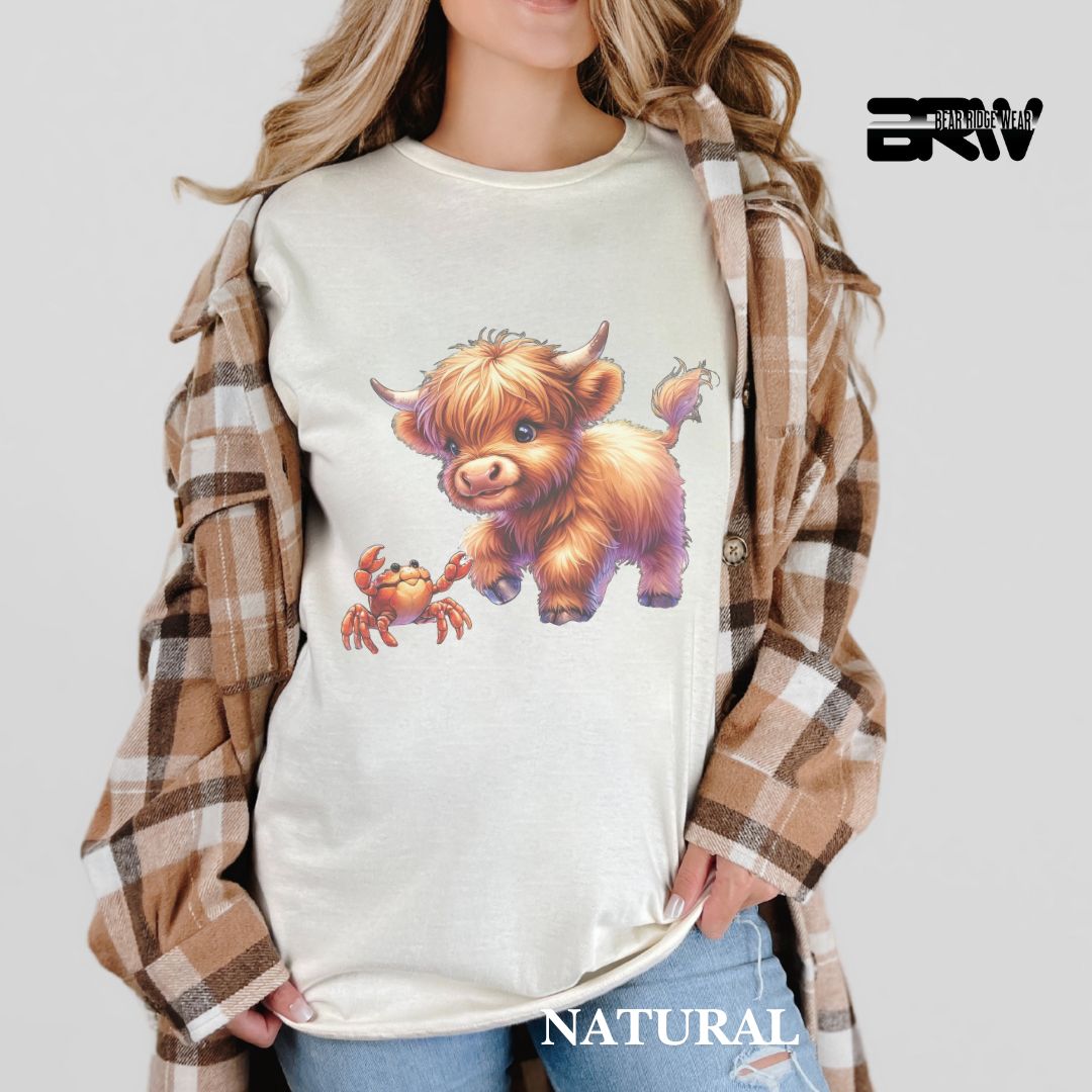 'Highland Cow-Crab' 2 Summer Tee