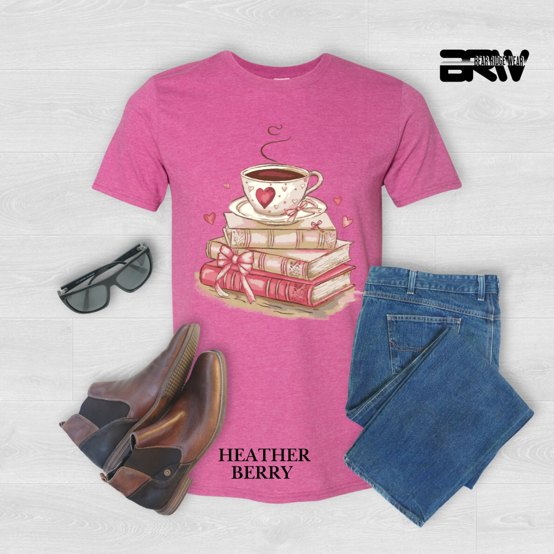 'Coffee On Top of the Books' Tee