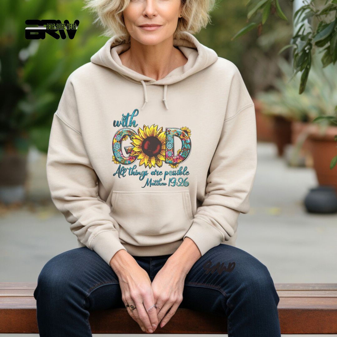 'With God All Things Are Possible' Faith Hoodie