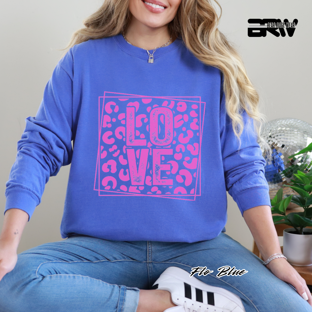 'Love' Leopard Long Sleeve Tee