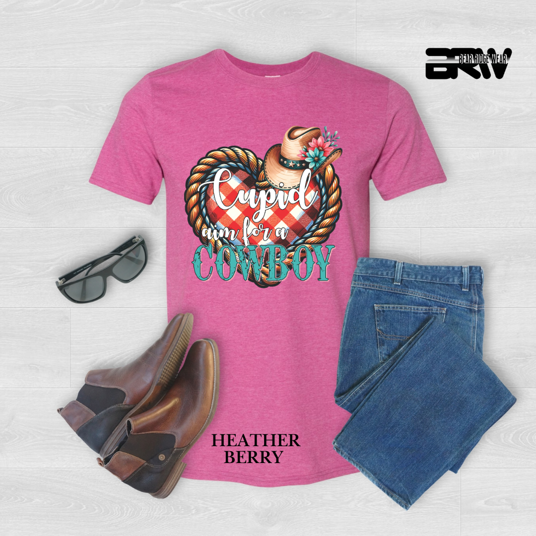 "Cupid Aim for a Cowboy" Tee