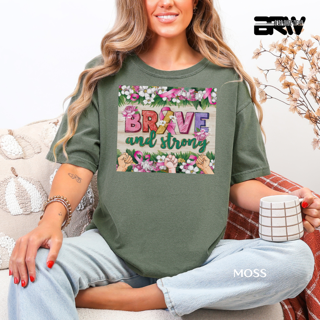 'Brave and strong' Awareness Tee
