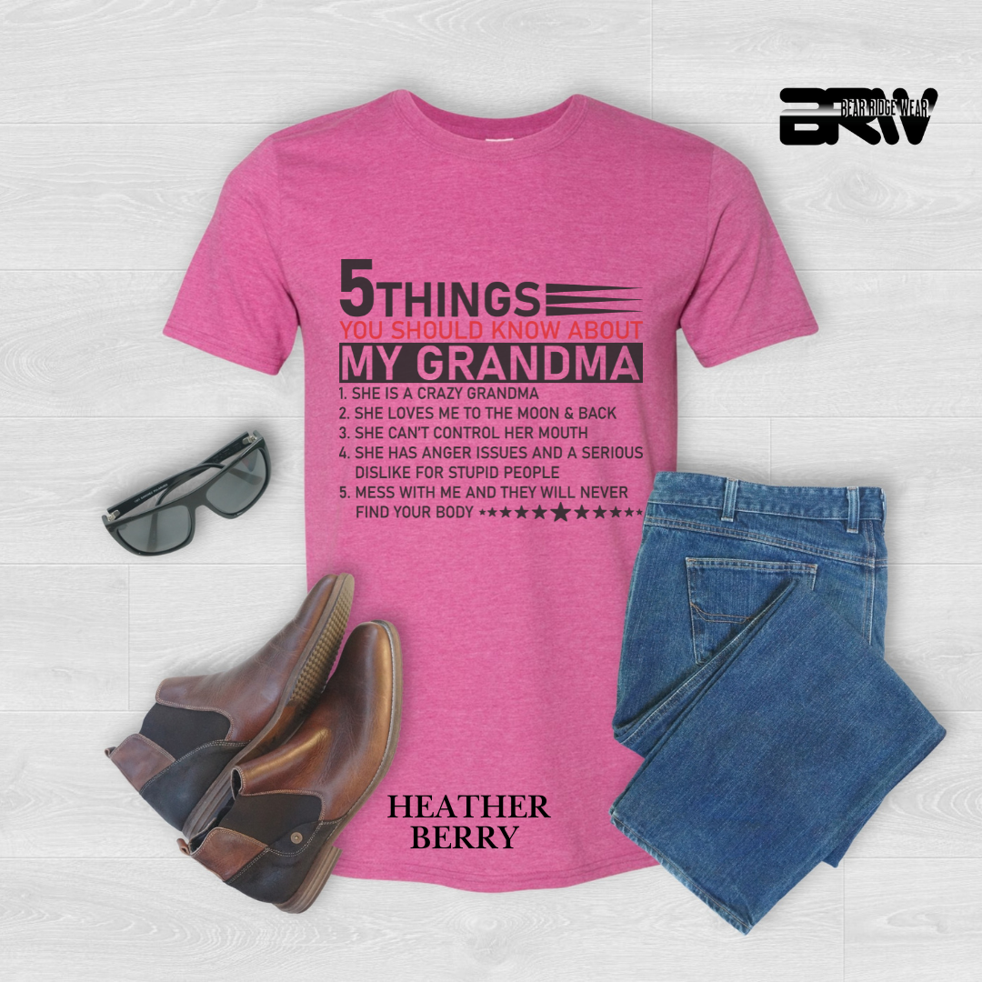 "5 Things About Grandma" Everyday Tee