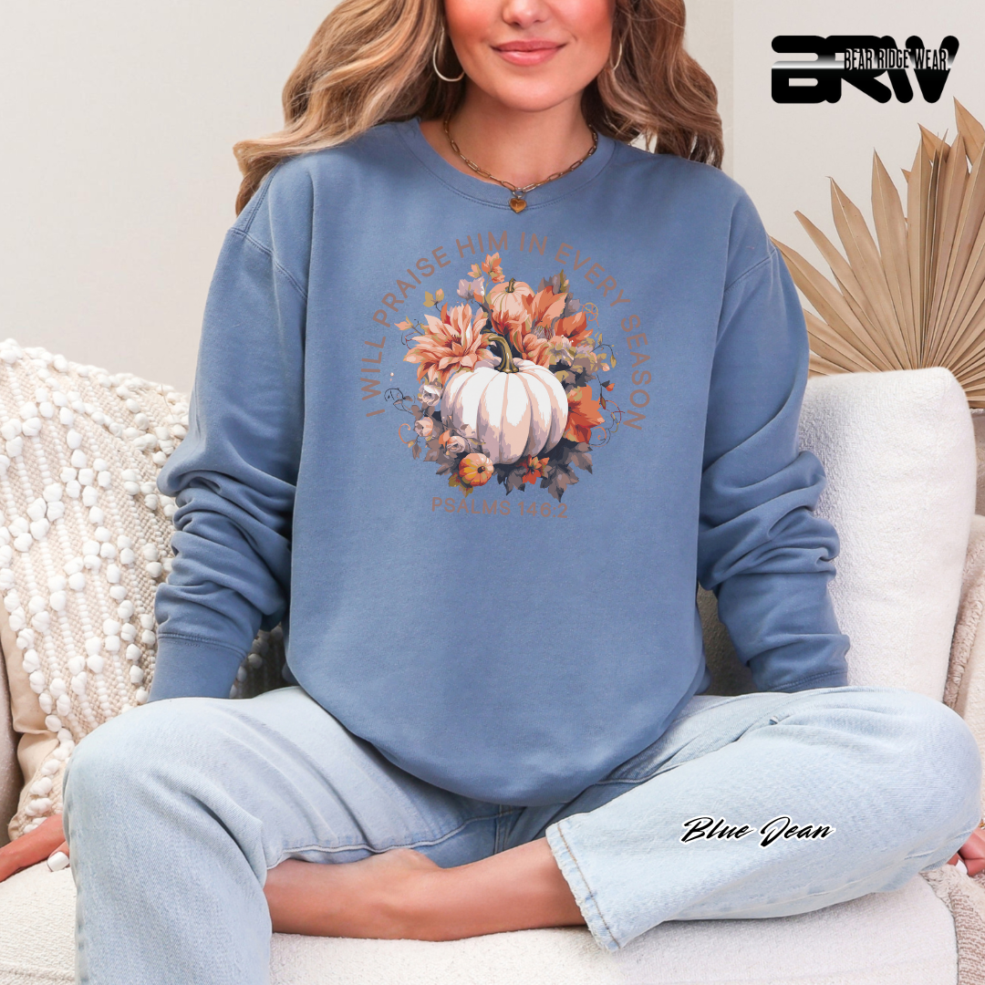 'I Will Praise Him' Fall Crewneck Sweatshirt