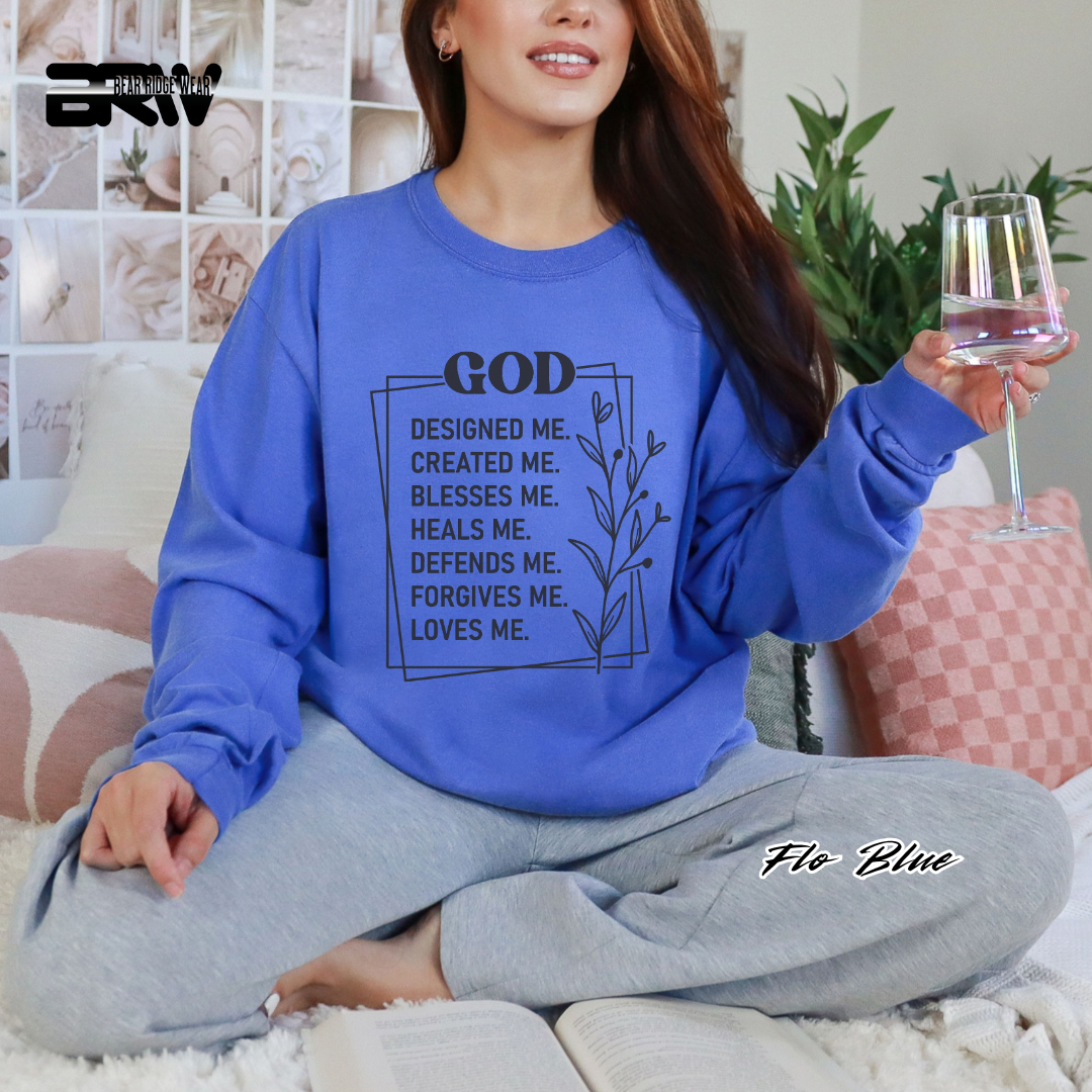 'God Designed Me' Faith Long-Sleeve Tee
