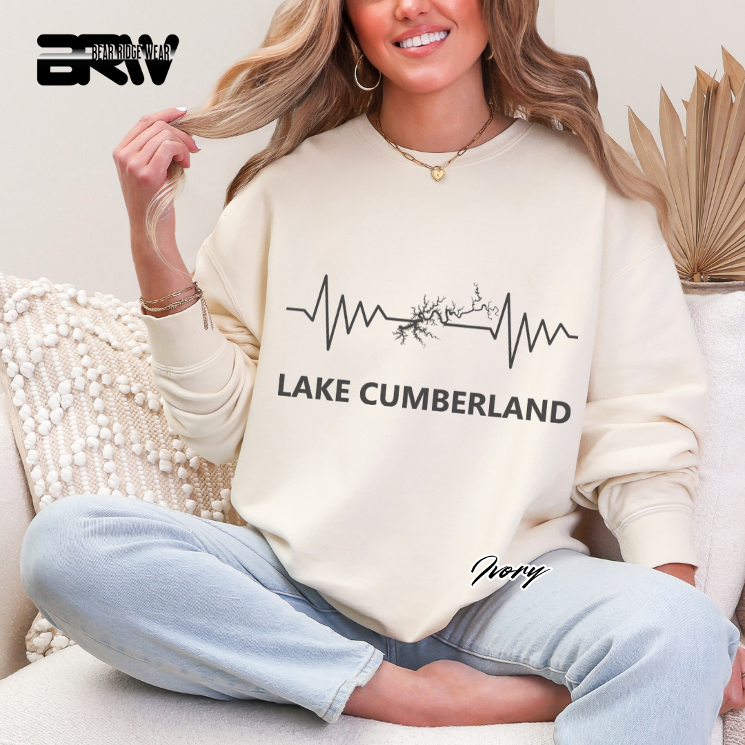 'Lake Cumberland Heartbeat' Crewneck Sweatshirt