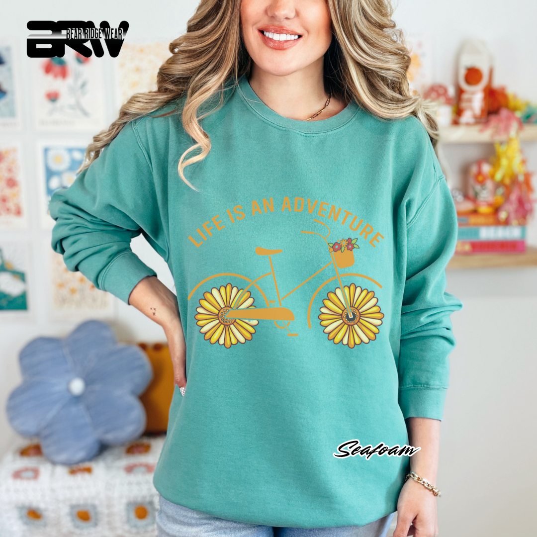 'Life is an adventure' Crewneck Sweatshirt